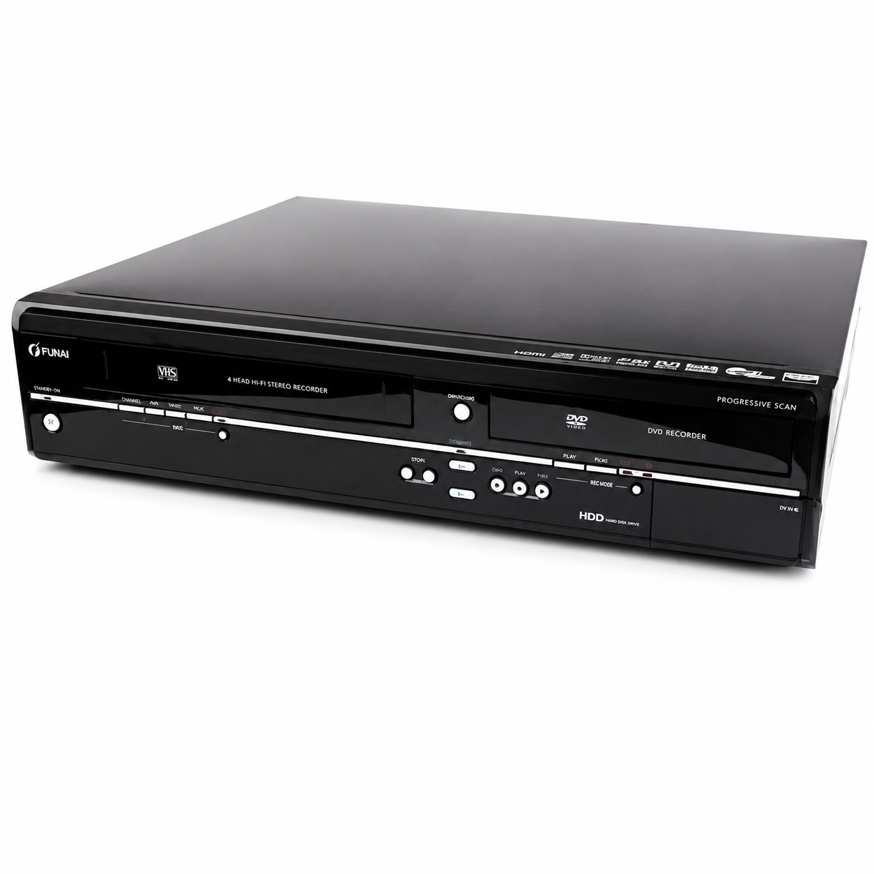 Funai TD6D-D4413DB HDD DVD VHS-recorder met HDMI
