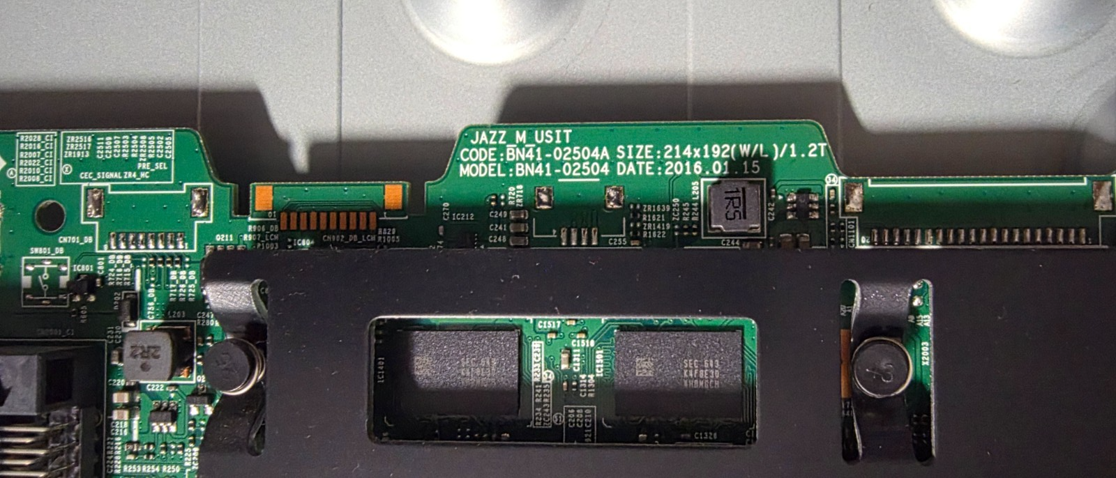 Samsung BN41-02504A printnummer op de mainboard
