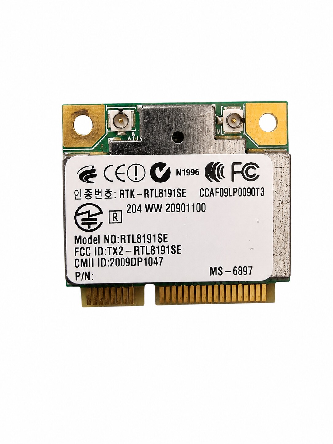 Realtek RTL8191SE MS-6897 Mini PCIe Wi-Fi-kaart